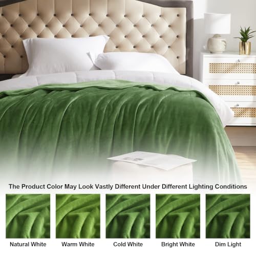 Image of KMUSET Fleece Blanket Queen Size Lightweight Cozy Plush Microfiber Solid Blanket Factory Shop