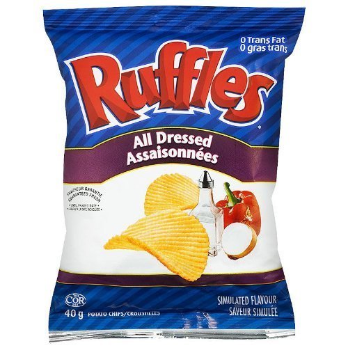 4 bags RUFFLES ALL DRESSED Potato chips (import from Canada)