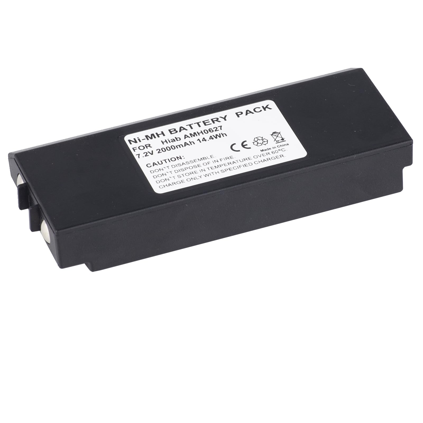 Batería compatible con Hiab AX-HI6692, XS Drive, AMH0627, XS Drive H3786692, H3796692 mando a distancia (2000 mAh, 7,2 V, NiMH) Replaces HIA7220 FBA