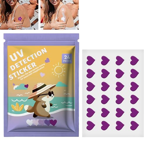 Parches UV con Detección UV,Pegatinas de Detección UV,Parche de detección UV,Parches UV para Protección Solar Impermeables,Pegatinas UV para Volver a Aplicar Protector Solar