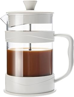 N\C XIKUO Portable Manuel Français Presses Pot Cafetière Filtre À Main Pot en Verre Théière Machine À Café Percolateur Café Verres (Couleur : 800ML)