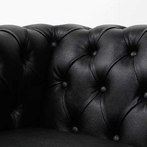 Amazon｜ブラックPUレザーコンパクトチェスターフィールドシングル