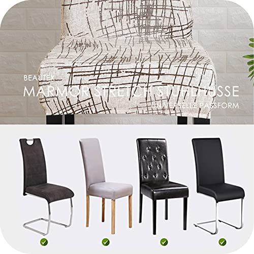 Forcheer Pattern Stretch Chair Covers For Dining Room Set Of 4,Printed Stretchable Dining Chair Slipcover Washable Removable For Kitchen,Hotel,Restaurant,Ceremony Universal Size(4Pcs,Geometric) #TOP5