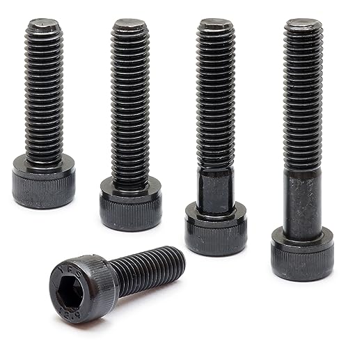 MonsterBolts - M2.5 x 12mm Socket Head Screws, DIN 912, Alloy Steel, Black Oxide, 10 Pack