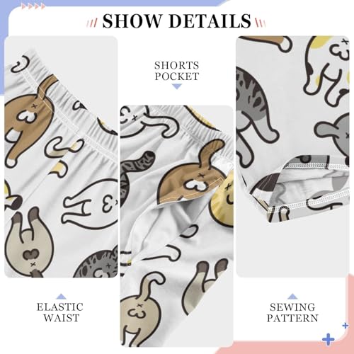 Funny Cats Kitten Butts Boys Pants for Kids Jogger Pants with Pockets S-XL4