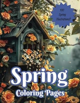 Paperback Spring Coloring Page Book