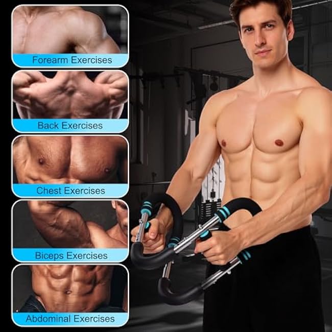 Premium Twister Arm Trainer, Adjustable 40-100lb Chest Workout Equipment for Men & Women, Portable Detachable Design for Home Gym, Arm Chest and Shoulder Muscle Strength Exerciser Training