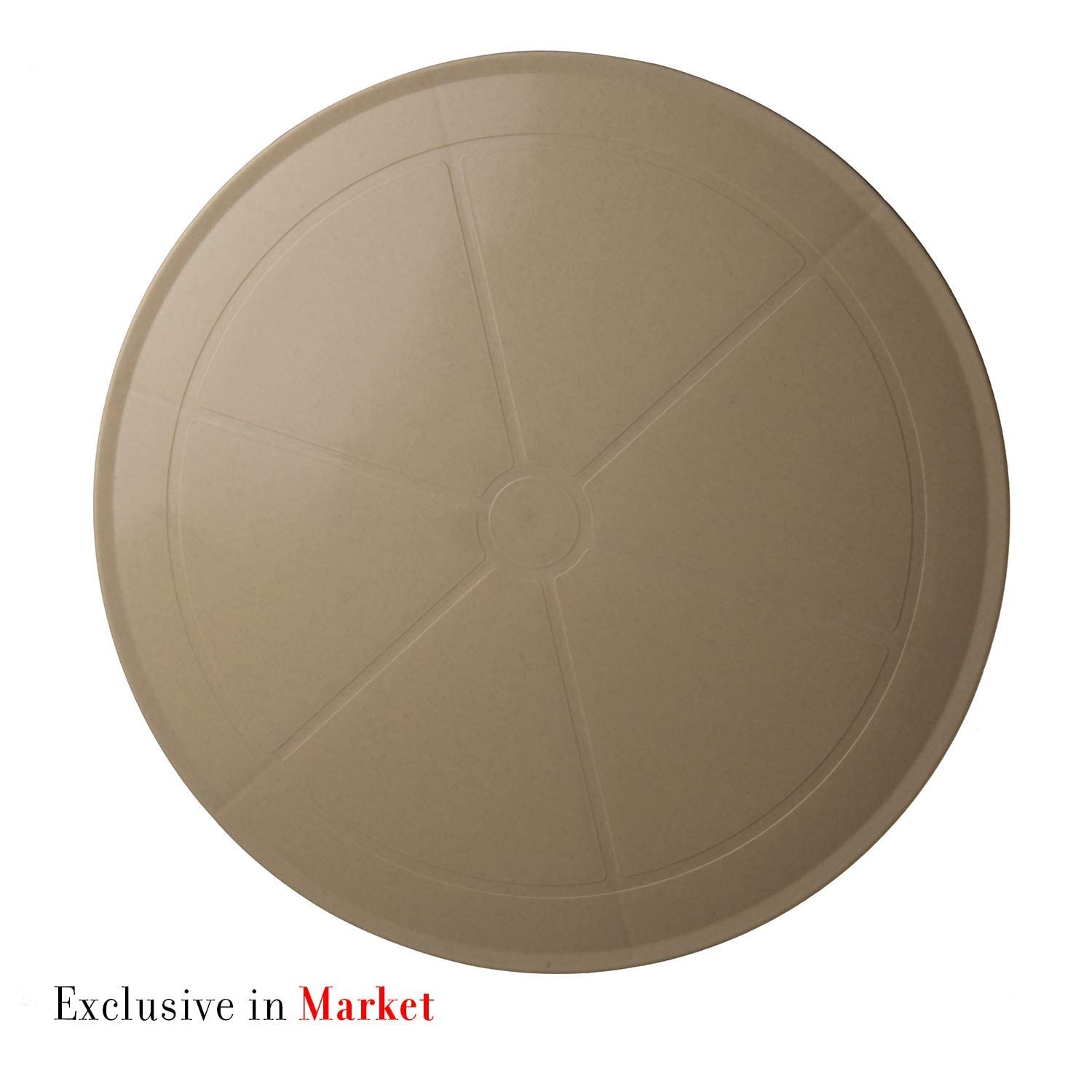 HomiQ Supreme Penta Round Plastic Table for Home | Office | Indoor&Outdoor Use (Color: Marble Beige; Qnt: 1 Pcs.) 1