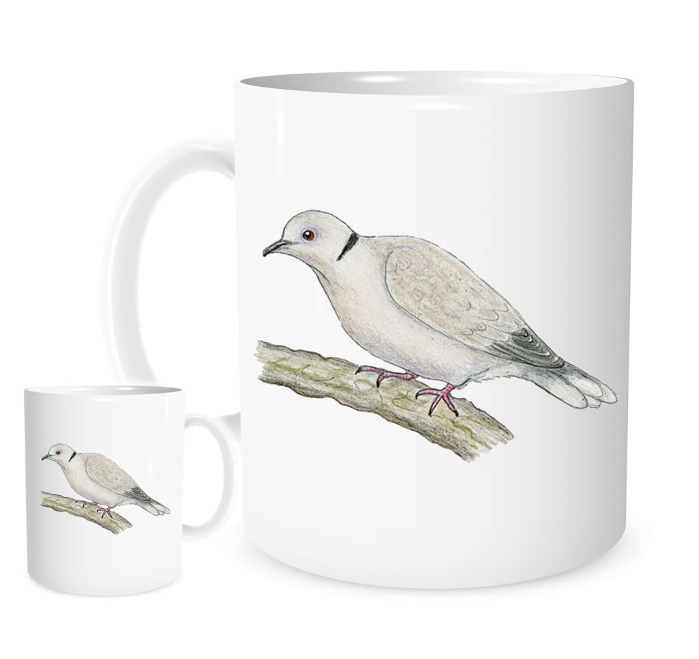 Stoneys Badges 11OZ A Collared Dove Mug for Tea or Coffee, White