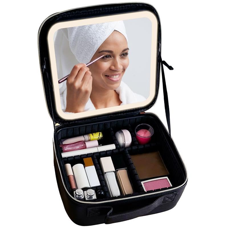YONO Make Up Tas met Spiegel en Led - Organizer - Beautycase - Koffer