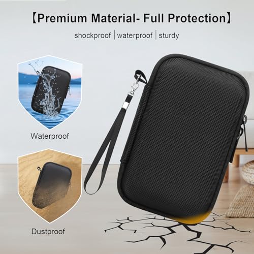 Image of Elonbo Camera Case for Canon Powershot SX740 HS / SX730 HS / SX720 HS / SX620 Digital Camera, Canon SX740 HS 4K Video Camera Carrying Case, Hard Travel Bag with Extra Mesh Pocket fits Cables, Black