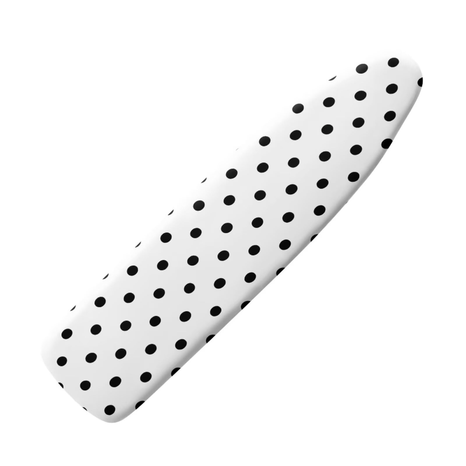 ZIATUBLES Polyester Ironing Board Cover with Hook and Loop Fastener Straps Black White Wave Point Print Iron Padding Covers Home Accessories for Laundry Clothing Shop, 2XL