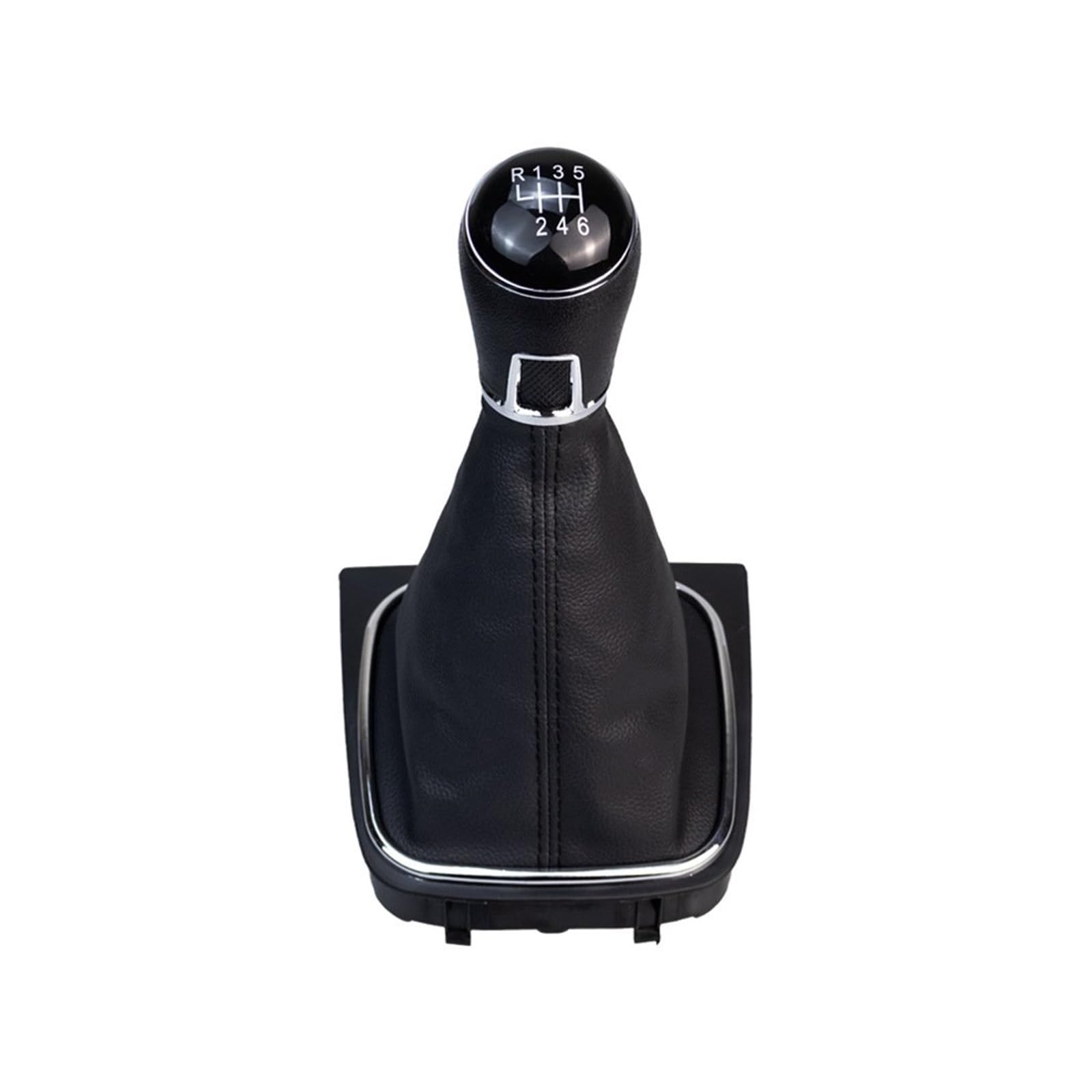 Meumir Black Car Gear Knob Stick Shifter For Vw For Rabbit For Golf 5 For Jetta Mk5 2004-2010 Manual Transmission Shift Knob Head Rod Decoration Accessories(For 6 Speed)