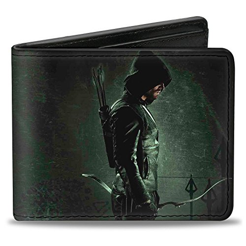 Buckle-Down mens Buckle-down Pu Bifold - Arrow Standing Profile Pose/Arrow Tips Greens Wallet, Multicolor, One Size US Buckle-Down mens Buckle-down Pu Bifold - Arrow Standing Profile Pose/Arrow Tips Greens Wallet, Multicolor, One Size US