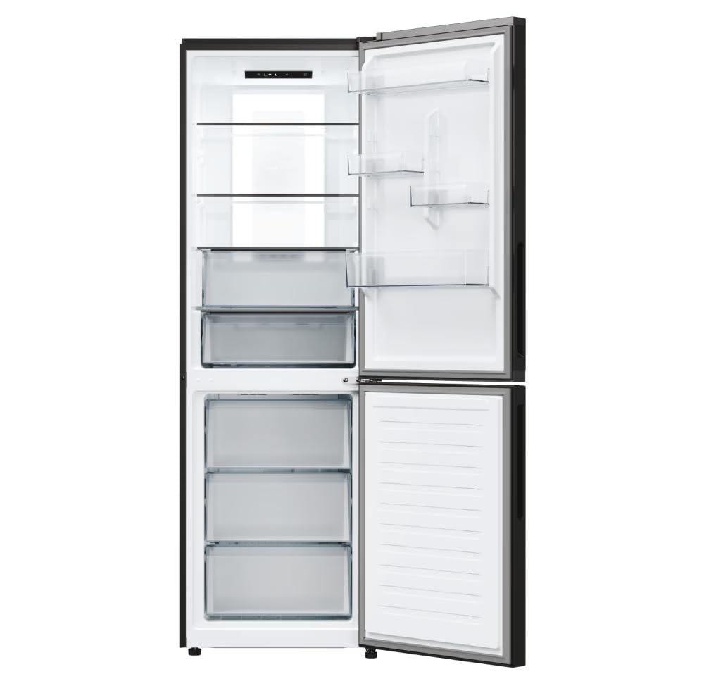 Candy CNCQ4T618EB - Frigorifero Combinato No Frost, 355 Litri, Nero, Classe energetica E