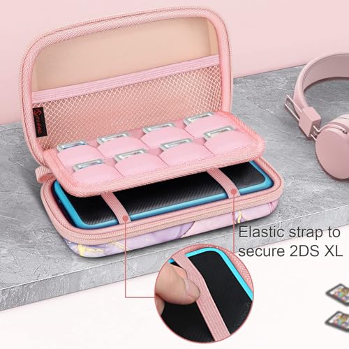 Image of Fintie Carrying Case for Nintendo New 2DS XL LL /New 3DS / 2DS / 3DS XL LL, Protective Hard Shell Portable Travel Cover Pouch with Game Card Slots & Inner Pocket, Dreamy Marble