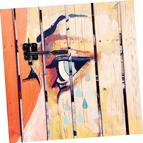 DECOMELODY 2Sets Door Buckle with Self Locking Gravity Lever Heavy Duty Fence Gate Latch for Easy Installation and Automatic Locking Mechanism