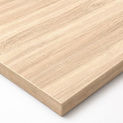 POKAR Tischplatte 160x80 cm | Schreibtischplatte 25 mm Stärke | Ideal für höhenverstellbare Schreibtische und Esstisch | Robuste und Langlebige | Made in Europe | Eichen Sonoma