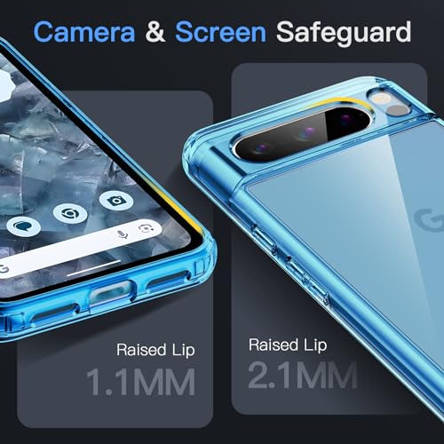 Image of JETech Case for Google Pixel 8 Pro, Anti-Yellowing, Bay | Shockproof Cover, Scratch Resistant Hard PC Back, Durable Transparent TPU Bumper