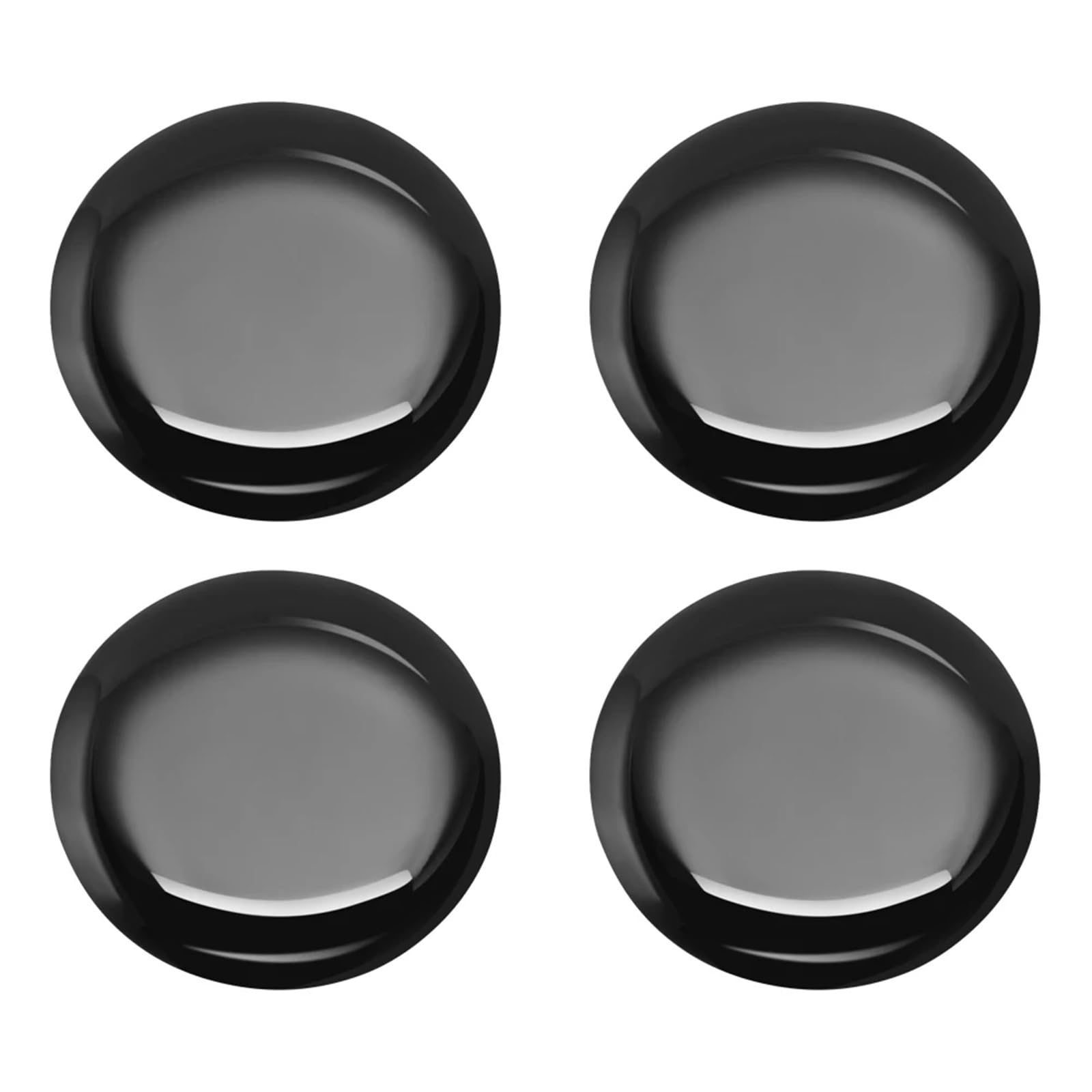 4Pcs 20mm Car Lock Keyhole Stickers Decoration Protection(Black)