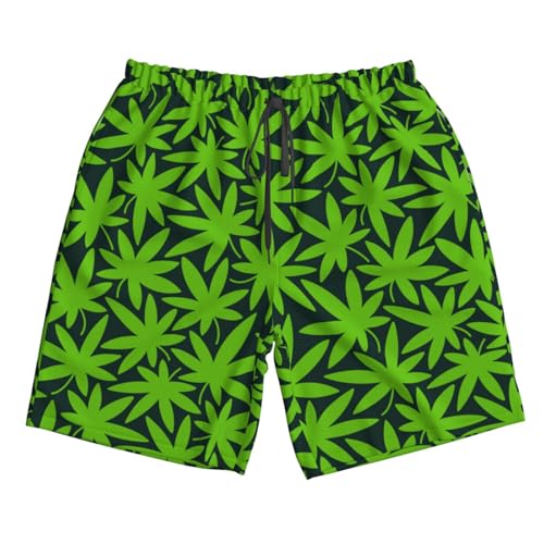 Cannabis Plant Mens Swim Trunks Fashion Men's Board Shorts Quick Dry Swim Shorts with Mesh Lining4