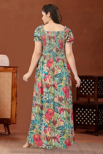 Image of Soulemo Girls & Women's Stylish Maxi Dress /Nighty (Outwear & Homewear) 16981