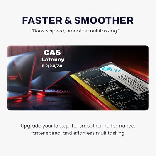 Image of EVM 32GB DDR4 Laptop RAM 3200MHz - Unleash Your System's Full Potential - Perfect for Gamers, Office Work, and More - 10 Years Warranty (EVMT32G3200S88P)