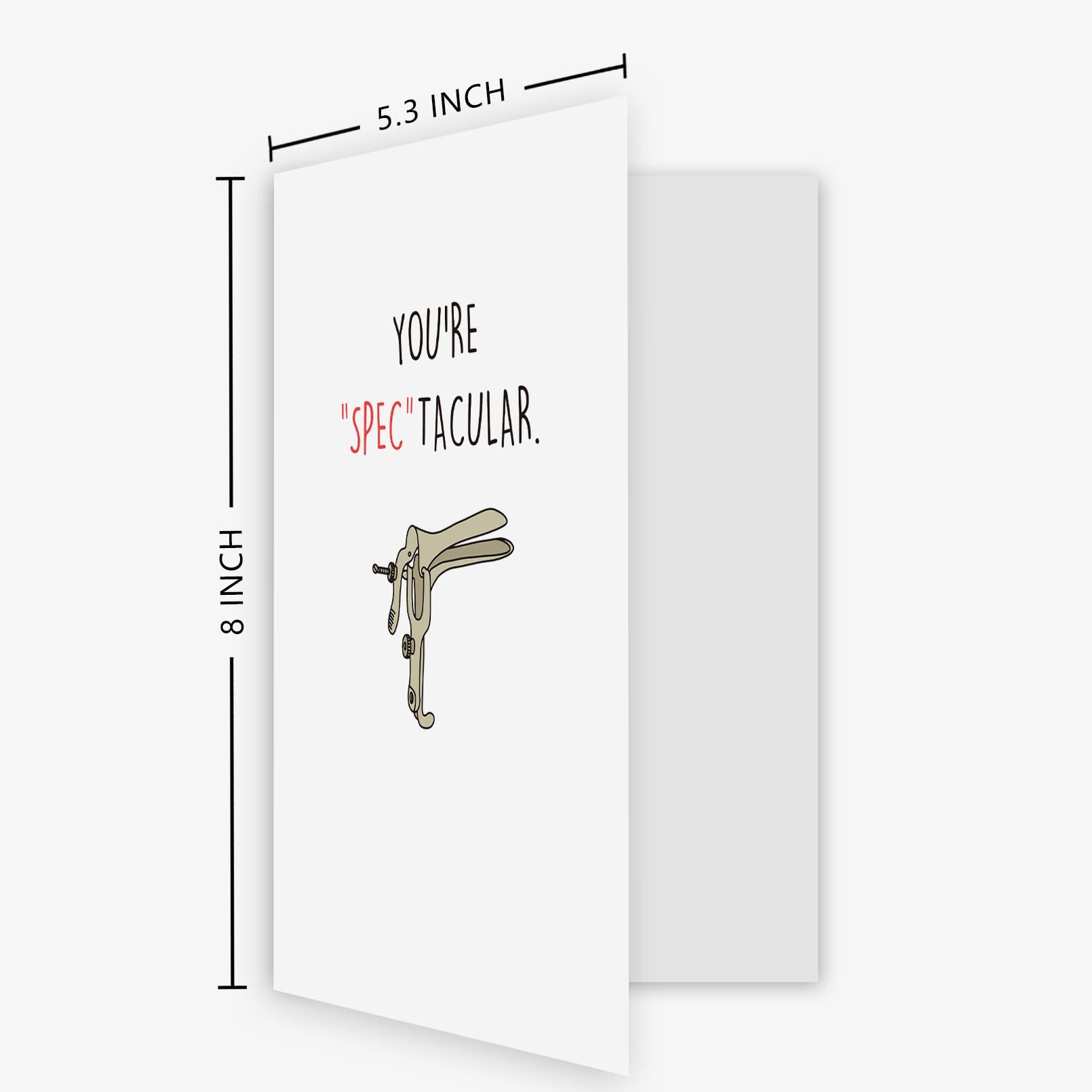 Ogeby Funny You're Spectacular Card, Cute Thank You Card for OB GYN Midwife, Lovely Medical Themed Greeting Card
