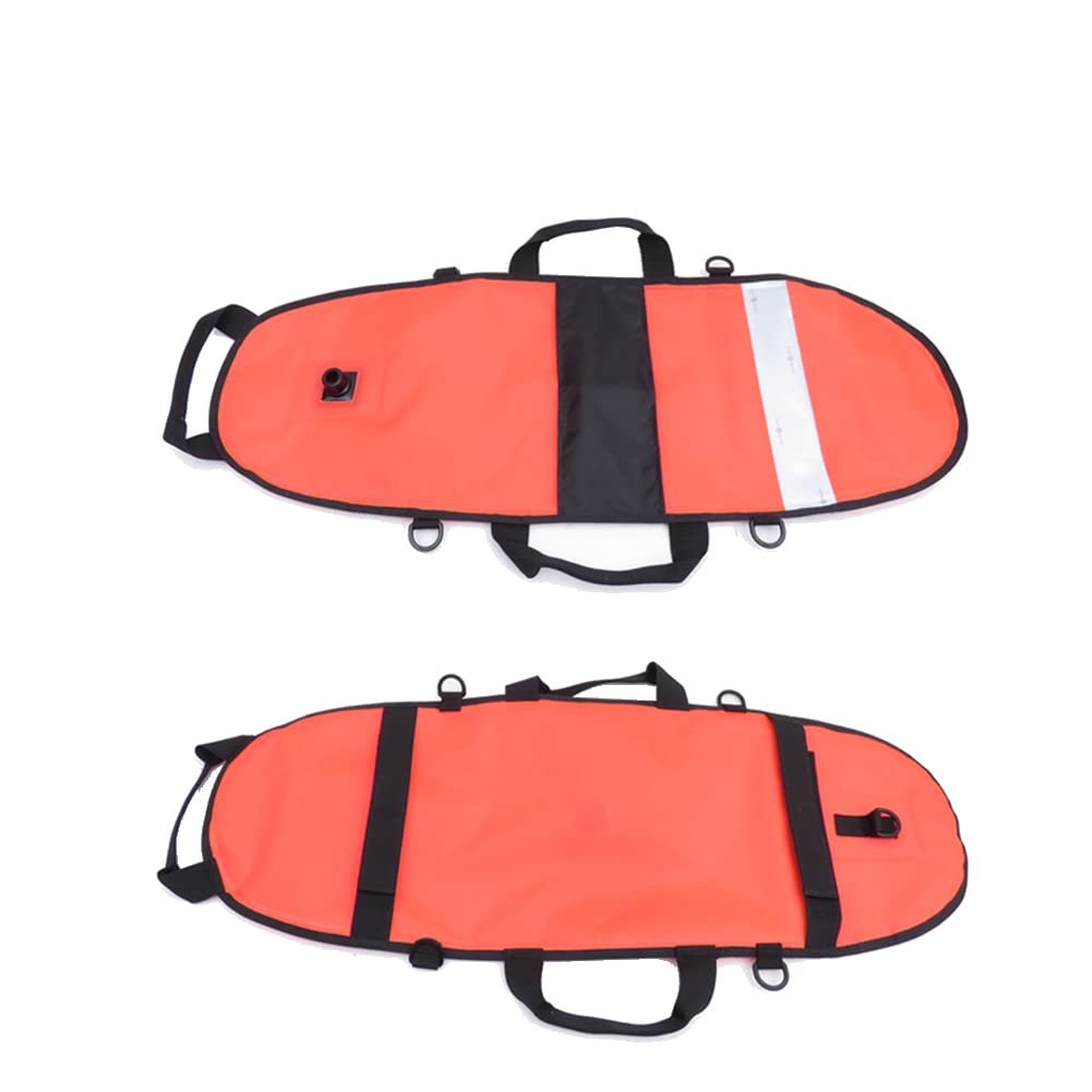 Bouée de signalisation flottante avec drapeau et corde, pour plongée en apnée, rouge