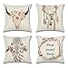 4er Set Kissenbezug 45 x 45 cm, Dekokissen Kissenbezüge Sofakissen Dekorativ Kissenhülle Zierkissenbezüge Stilvolles Flora und Fauna Muster für Sofa Schlafzimmer Wohnzimmer Auto Zuhause Dekor (Stil-M)