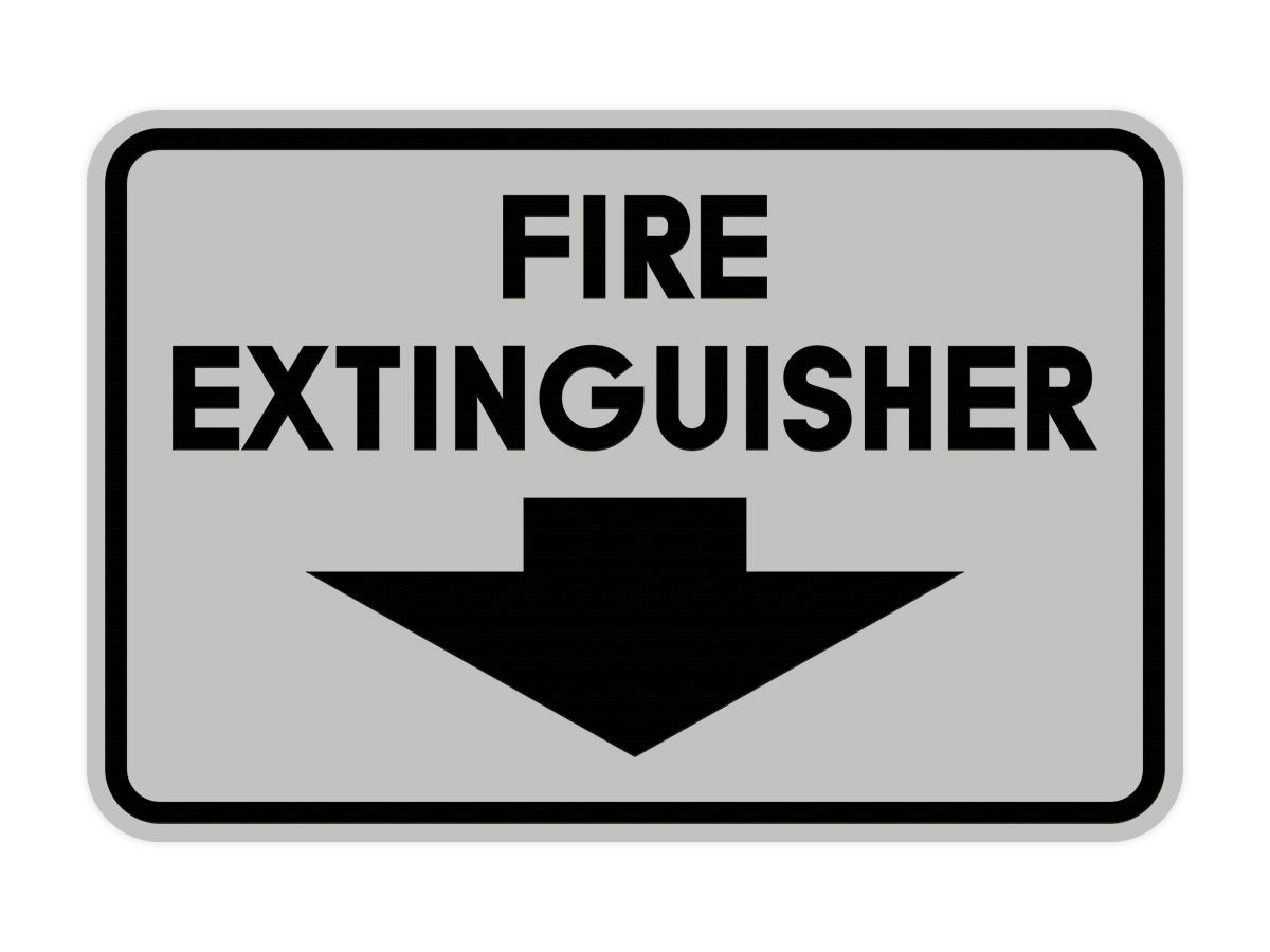 Signs ByLITA Classic Framed Fire Extinguisher (Lt Gray) - Small