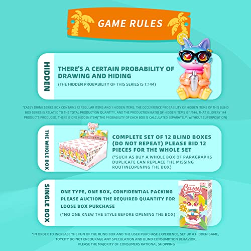 Haohaina Cassy Cat Drinks Series 1Pc Blind Box Action Figure Popular Collectible Toy Cute Figure Creative Gift For Christmas Birthday Holiday #TOP4