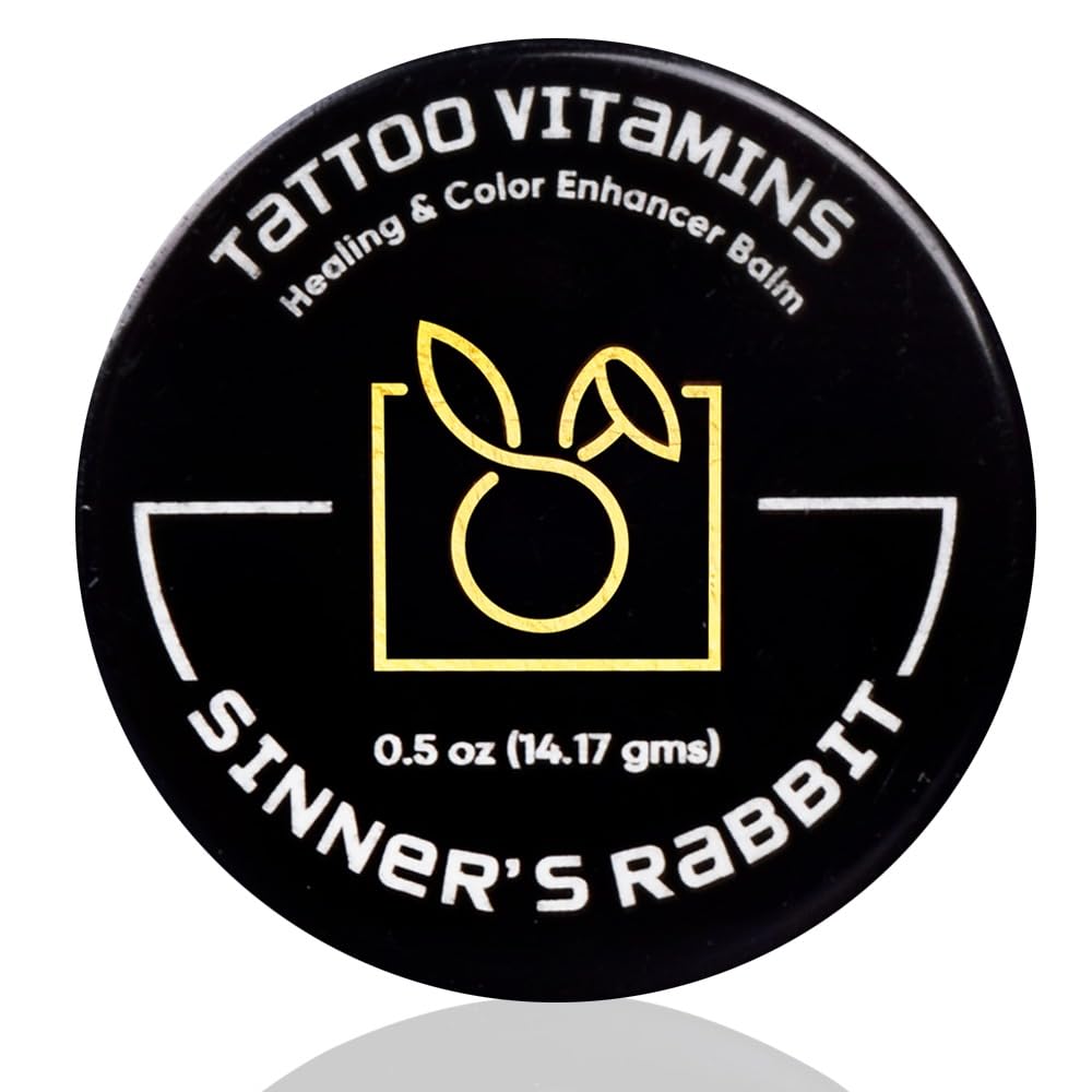 Tattoo Aftercare Balm (0.5oz) Color Enhance, Moisturizer and Brightener Tattoo Butter, Tattoo Cream, Tattoo Care for All Skin Types - Tattoo Vitamin (Pack of 1)
