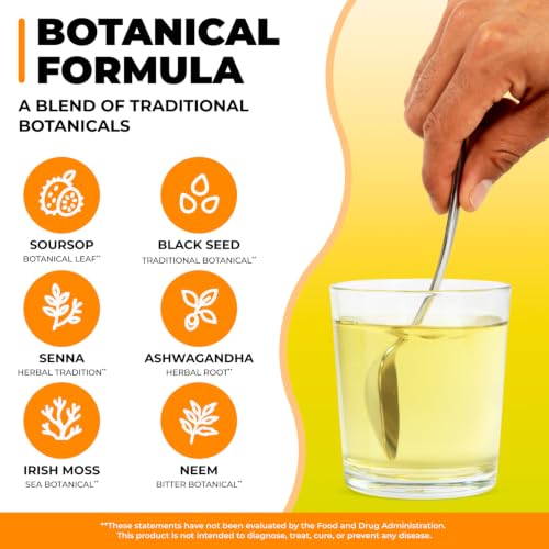 Image of Serene Herbs Soursop Bitters Liquid - Organic Herbal Sour SOP Guanabana with Black Seed, Moringa, Irish Moss & Ginger - Gut Support, Energy & Immune Boost - Vegan, Non-GMO - Orange Flavor - 16 oz