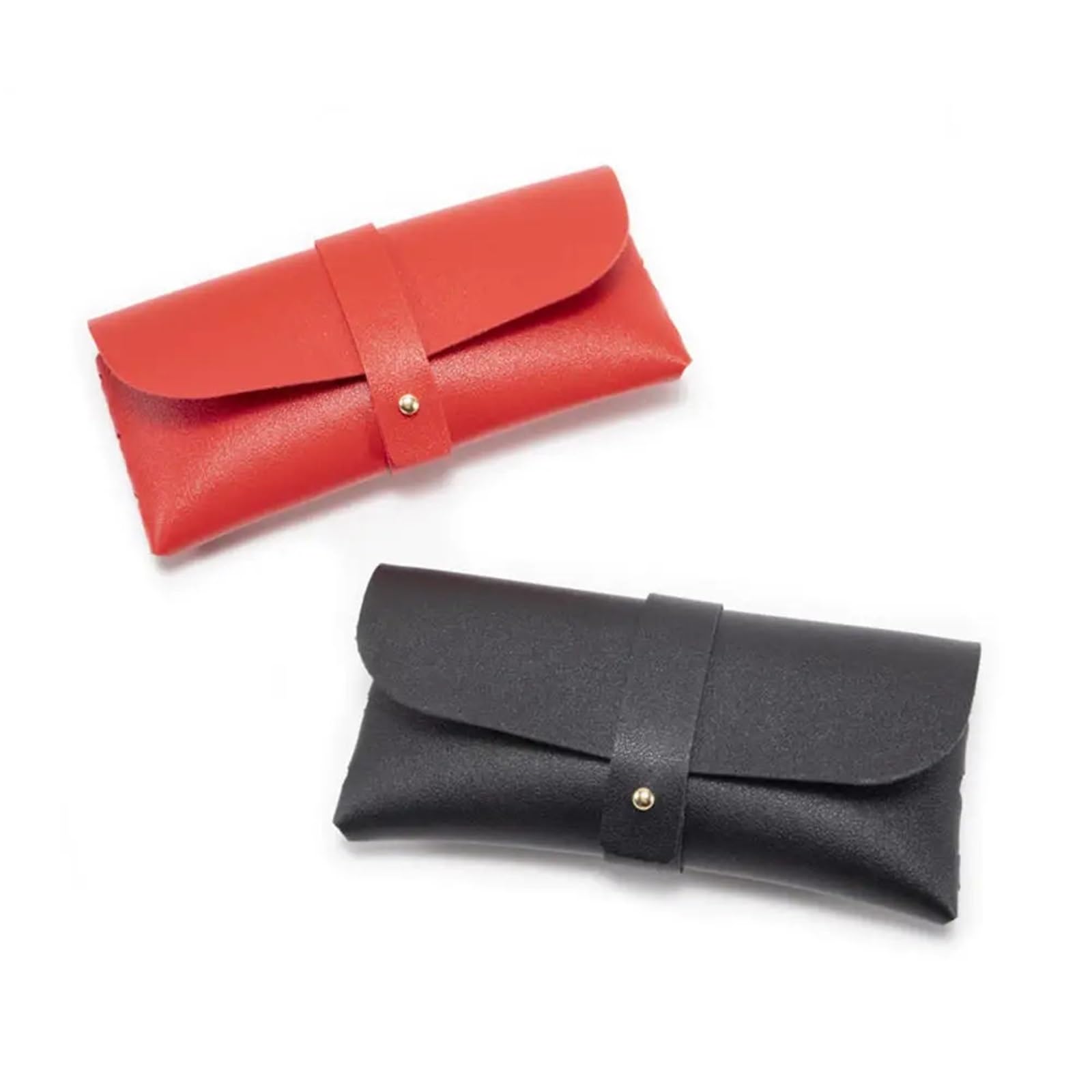 2 pezzi in morbida pelle borsa for occhiali custodia protettiva for donna uomo da sole portatili scatole accessori for Per Occhiali