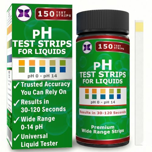 Just Fitter Alkaline Water pH Test Strips. Testing Kit for Home D...