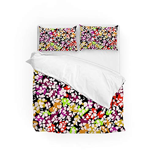 Parure de lit marguerites avec housse de couette en polyester durable