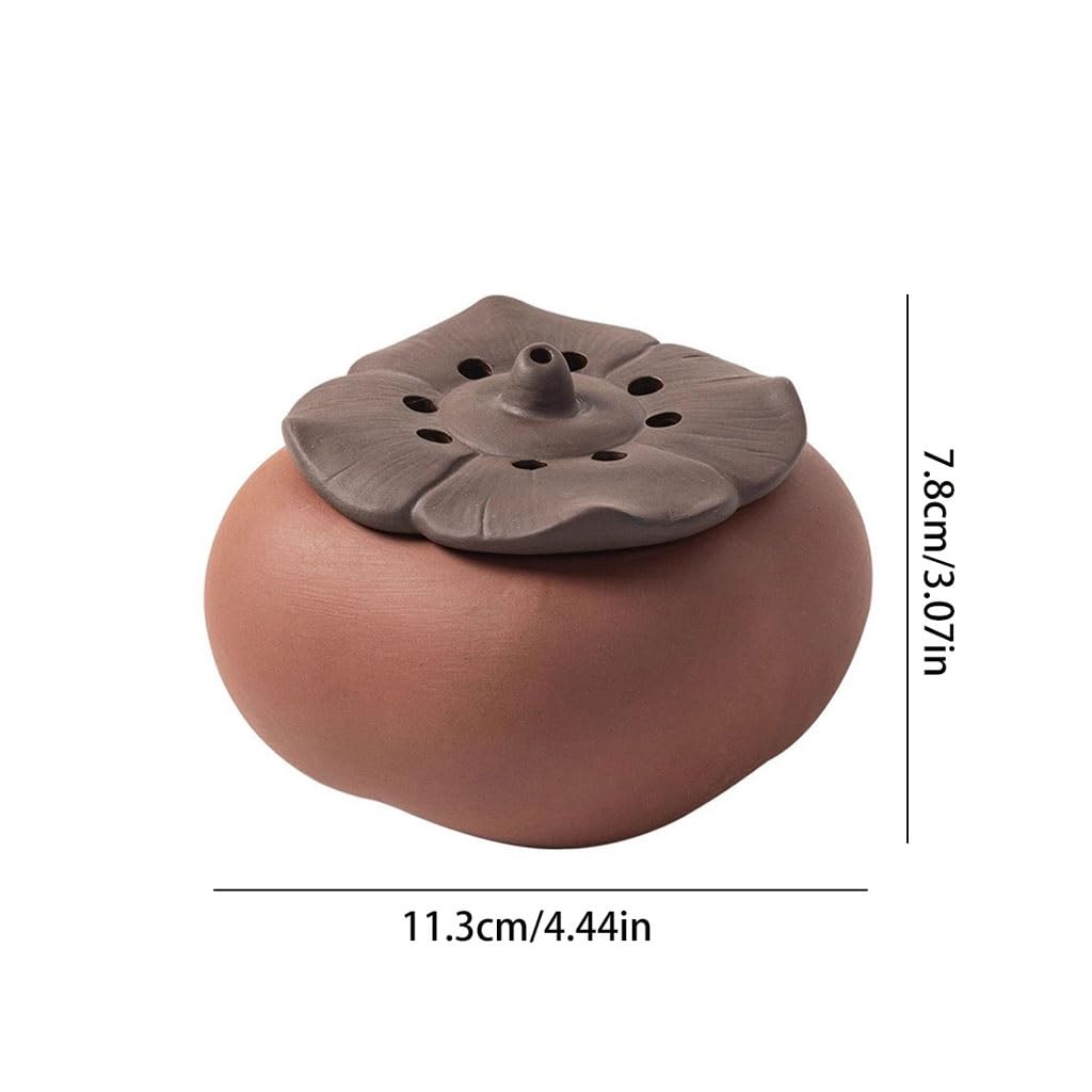 Quemador de incienso de cascada, creativo quemador de incienso de arcilla morada, mesa de té, torre de incienso, adornos de caqui, quemador de incienso de reflujo