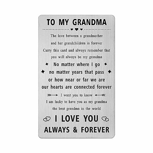 CPLJW to My Grandma Gifts from Grandchild - Grandma Birthday Card Gifts - Grandma Wallet Card Gifts