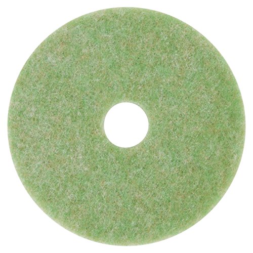 Image of 3M Low-Speed Topline Autoscrubber Floor Pads 5000, 15 inch Diameter, Green /Orange (Case of 5)