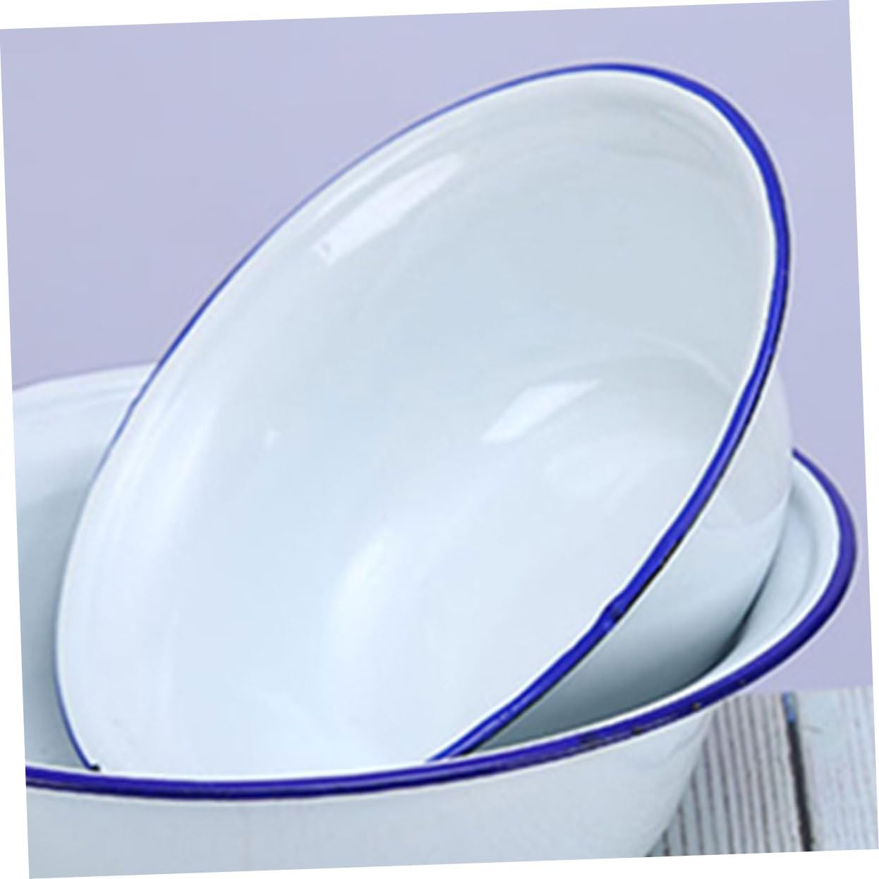 Cabilock Enamel Pie Pan Deep Round Pie Dish for Baking Pies Cakes and Bread Oven-Safe Enamelware Vintage Retro Kitchen Cookware 8.66 X 8.66 X 2.55 in