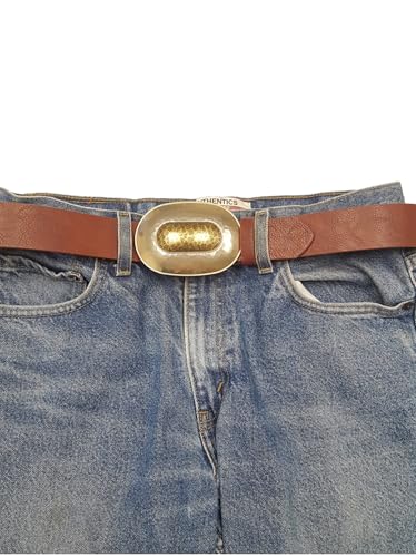 Trendy Gold Buckle Belt with animal friendly vegan belt2
