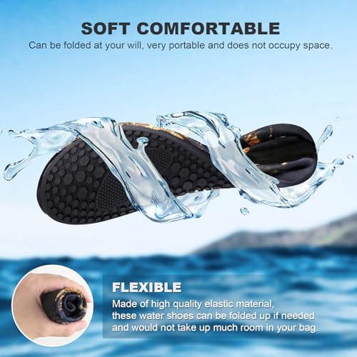 Tanamo Water Shoes for Women Men Quick-Dry Aqua Socks Swim Beach Barefoot Yoga Exercise Wear Sport Accessories Pool Camping Must Haves Adult Youth Size3