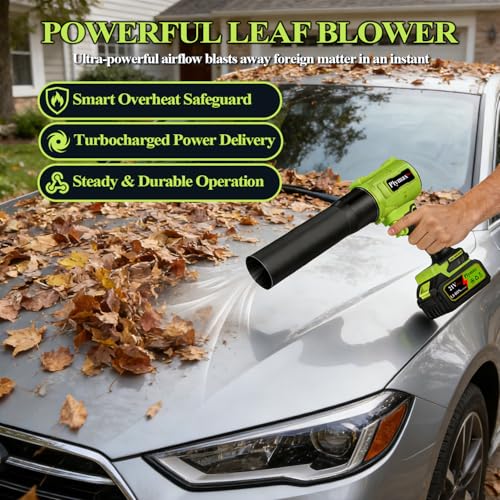 Plymax Cordless Leaf Blower 800 000 RPM Electric Handheld Blower Leaf Blower Cordless with - image 7