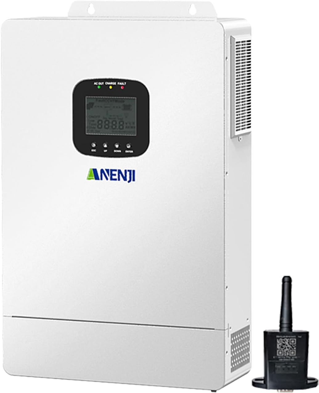 3600W Hybrid Solar Inverter DC 48V Split Phase 120V/240V(2 Units) AC Pure Sine Wave, 27A MPPT Solar ...