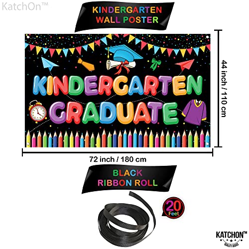 Image of KatchOn, Kindergarten Graduation Banner - 72x44 Inch | Preschool Graduation Backdrop for Preschool Graduation Decorations 2026 Kindergarten Graduation Decorations 2026 Kindergarten Grad Decor