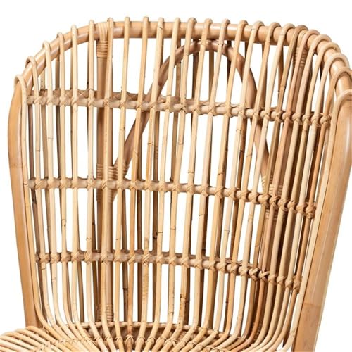 Sillón Rattan Bohemio Marrón Curvado Moderno miniatura 6