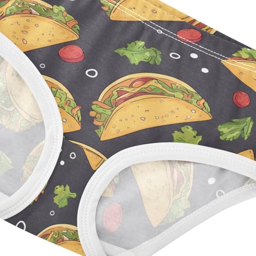 Wusikd Funny Bread Girls' Underwear Cotton Girls Briefs Soft Toddler Underwear 2T4