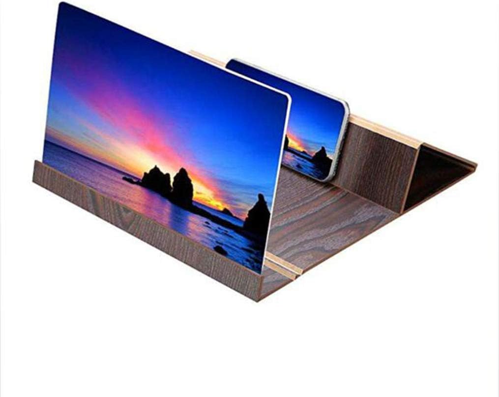 12 Inch Screen Magnifier Cell Phone 3D Hd Movie Video Amplifier with Foldable Phone Holder Stand for iPhone X/8/8 Plus/7/7plus and All Other Smart Phones a