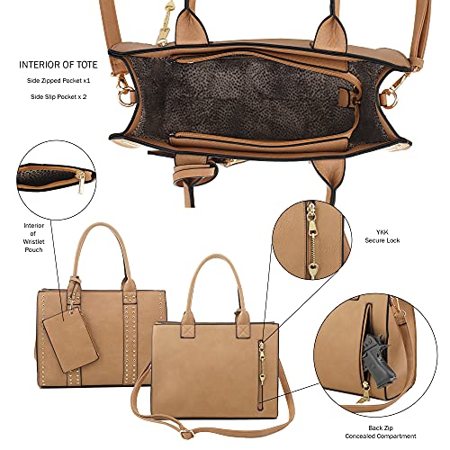 Image of JESSIE & JAMES Satchel Purses for Women Shoulder Bags Crossbody Top Handle Handbags with Adjustable Strap Card Pouch